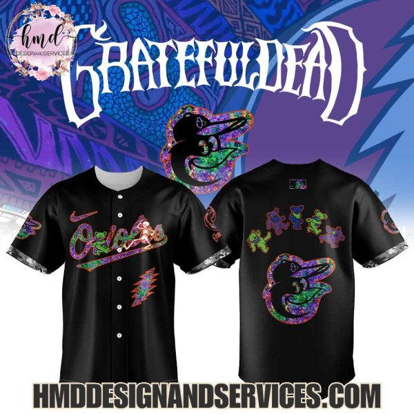2025 Baltimore Orioles x Grateful Dead Special Edition Baseball Jersey