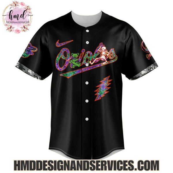 2025 Baltimore Orioles x Grateful Dead Special Edition Baseball Jersey