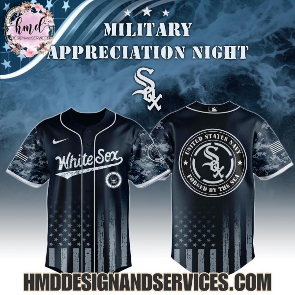 2025 Chicago White Sox  United States Navy Forged By The Sea Military Appreciation Night 2025 Limited Edition Baseball Jersey