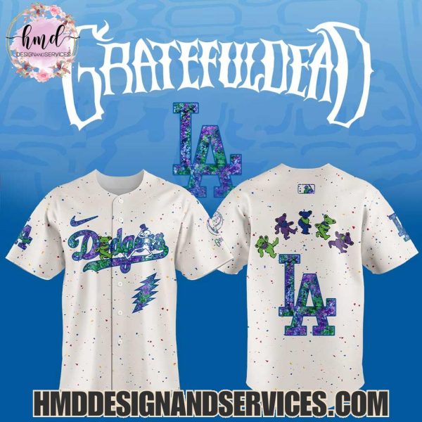2025 Los Angeles Dodgers x Grateful Dead Limited Edition Baseball Jersey