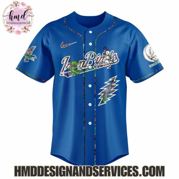 Aberdeen IronBirds x Grateful Dead 2025 Special Edition Baseball Jersey