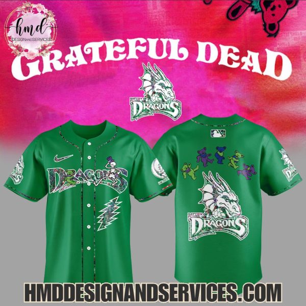 Dayton Dragons x Grateful Dead 2025 Limited Edition Baseball Jersey