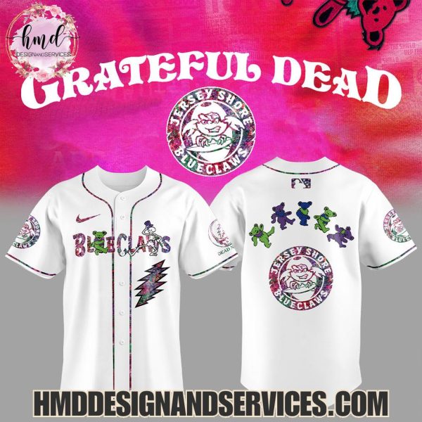 Jersey Shore BlueClaws x Grateful Dead 2025 Limited Edition Baseball Jersey