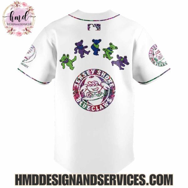 Jersey Shore BlueClaws x Grateful Dead 2025 Limited Edition Baseball Jersey
