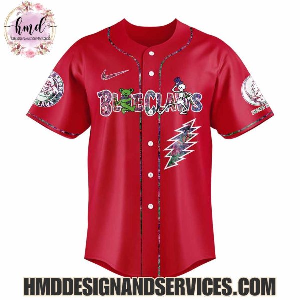 Jersey Shore BlueClaws x Grateful Dead 2025 Special Edition Baseball Jersey
