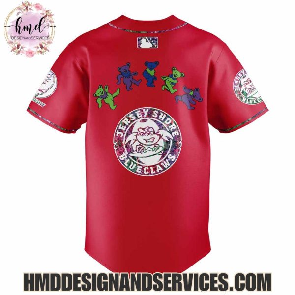 Jersey Shore BlueClaws x Grateful Dead 2025 Special Edition Baseball Jersey