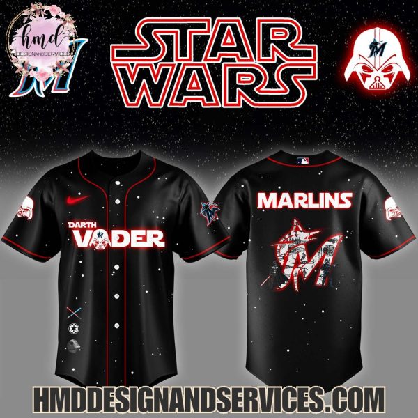 Miami Marlins Star Wars Darth Vader Night 2025 Limited Edition Baseball Jersey