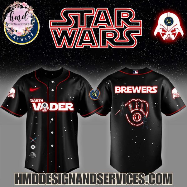 Milwaukee Brewers Star Wars Darth Vader Night 2025 Limited Edition Baseball Jersey