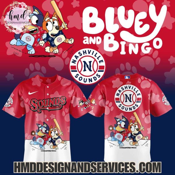 Nashville Sounds Bluey And Bingo 2025 Limited Edition Baseball Jersey