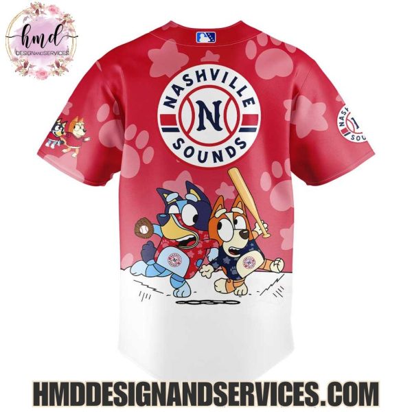 Nashville Sounds Bluey And Bingo 2025 Limited Edition Baseball Jersey