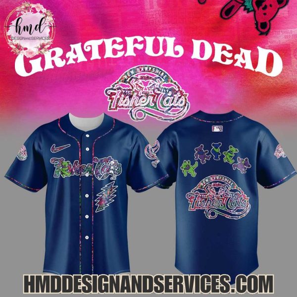 New Hampshire Fisher Cats x Grateful Dead 2025 Limited Edition Baseball Jersey