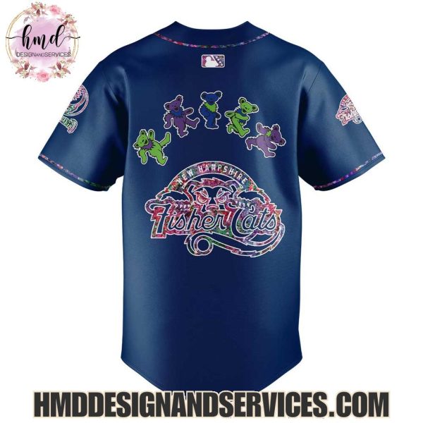 New Hampshire Fisher Cats x Grateful Dead 2025 Limited Edition Baseball Jersey