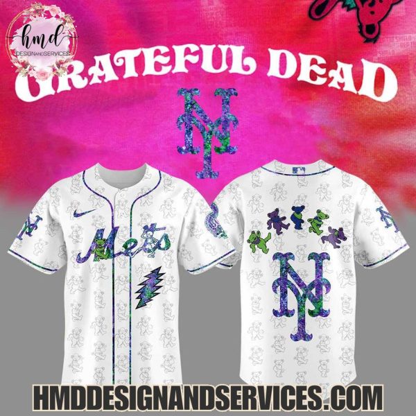 New York Mets x Grateful Dead 2025 Special Edition Baseball Jersey