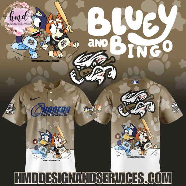 Omaha Storm Chasers Bluey And Bingo 2025 Limited Edition Baseball Jersey