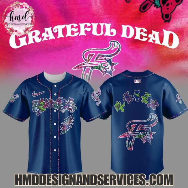 Reading Fightin Phils x Grateful Dead 2025 Limited Edition Baseball Jersey