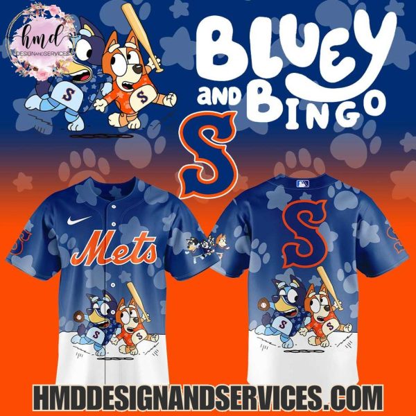 Syracuse Mets Bluey And Bingo 2025 Limited Edition Baseball Jersey