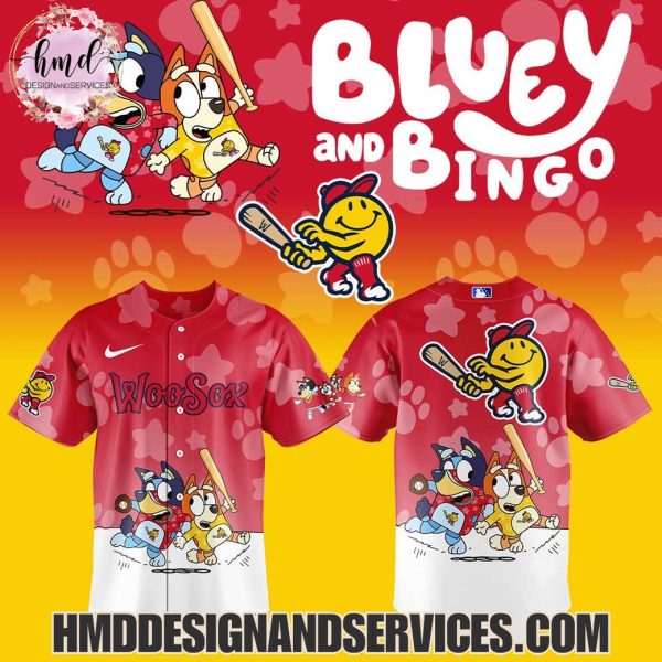 Worcester Red Sox Bluey And Bingo 2025 Limited Edition Baseball Jersey