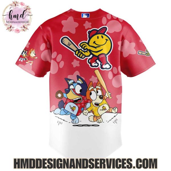 Worcester Red Sox Bluey And Bingo 2025 Limited Edition Baseball Jersey
