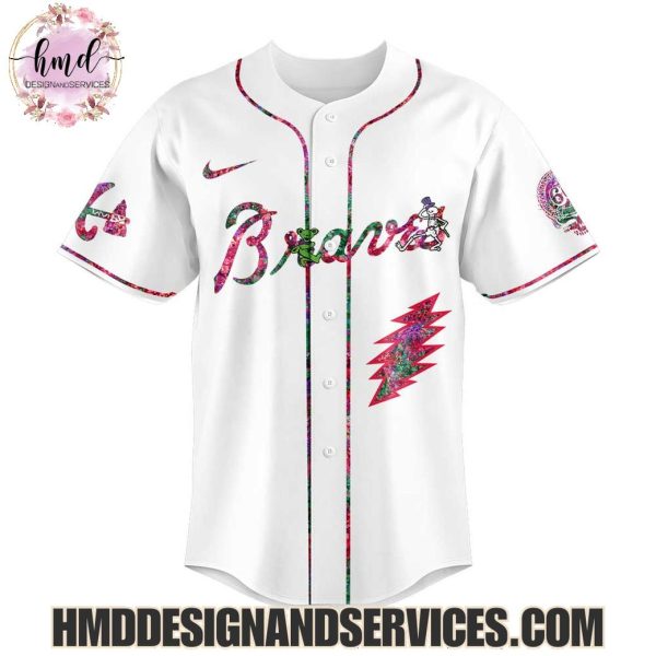 Atlanta Braves x Grateful Dead 2025 Custom Name Baseball Jersey