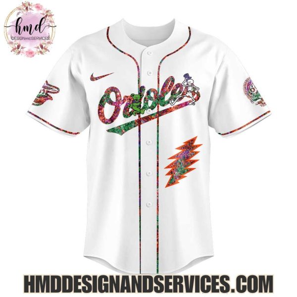 Baltimore Orioles x Grateful Dead 2025 Custom Name Baseball Jersey