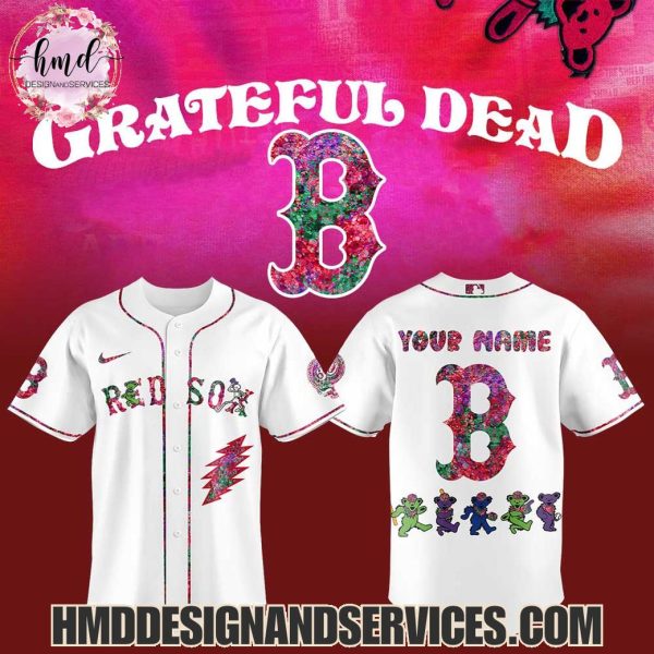 Boston Red Sox x Grateful Dead 2025 Custom Name Baseball Jersey