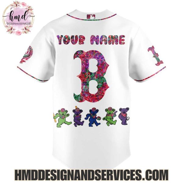 Boston Red Sox x Grateful Dead 2025 Custom Name Baseball Jersey