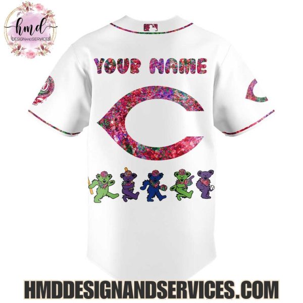 Cincinnati Reds x Grateful Dead 2025 Custom Name Baseball Jersey