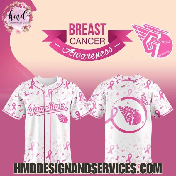 Cleveland Guardians Breast Cancer Awareness 2025 Limited Edition Baseball Jersey