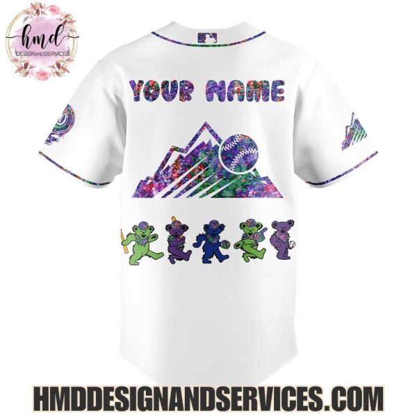 Colorado Rockies x Grateful Dead 2025 Custom Name Baseball Jersey