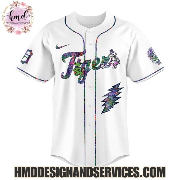 Detroit Tigers x Grateful Dead 2025 Custom Name Baseball Jersey