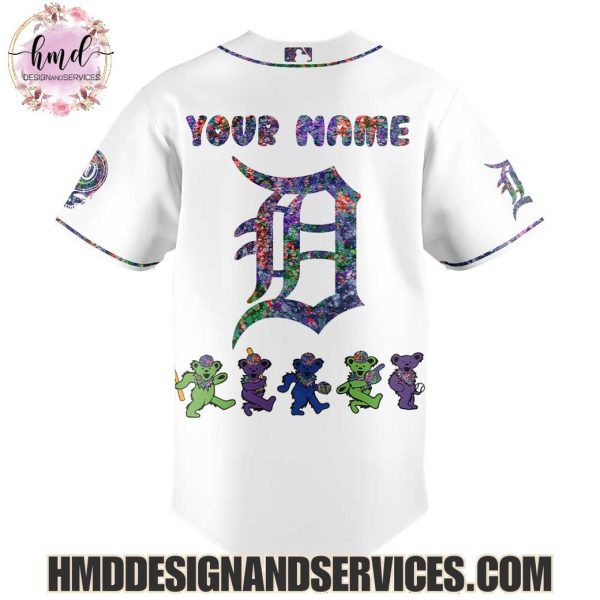 Detroit Tigers x Grateful Dead 2025 Custom Name Baseball Jersey