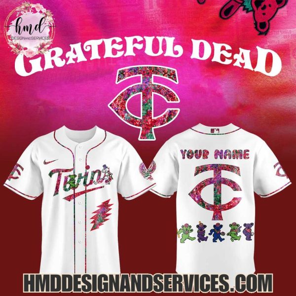 Minnesota Twins x Grateful Dead 2025 Custom Name Baseball Jersey