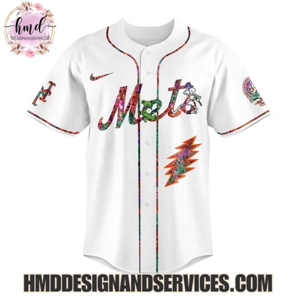 New York Mets x Grateful Dead 2025 Custom Name Baseball Jersey