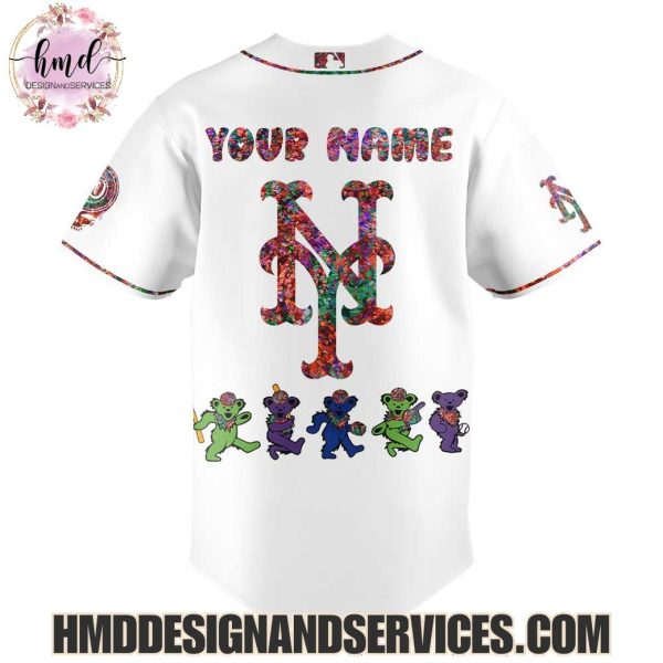 New York Mets x Grateful Dead 2025 Custom Name Baseball Jersey
