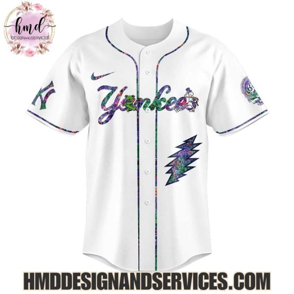 New York Yankees x Grateful Dead 2025 Custom Name Baseball Jersey