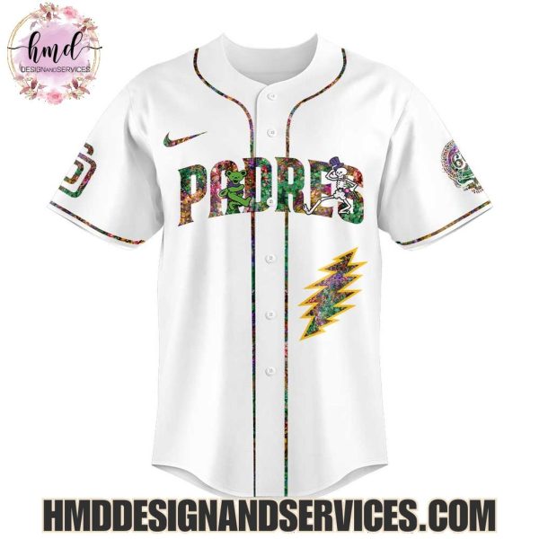 San Diego Padres x Grateful Dead 2025 Custom Name Baseball Jersey