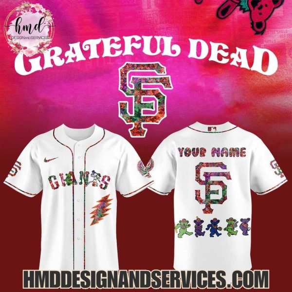 San Francisco Giants x Grateful Dead 2025 Custom Name Baseball Jersey