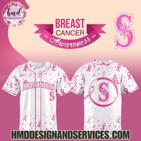 Seattle Mariners Breast Cancer Awareness 2025 Limited Edition Baseball Jersey