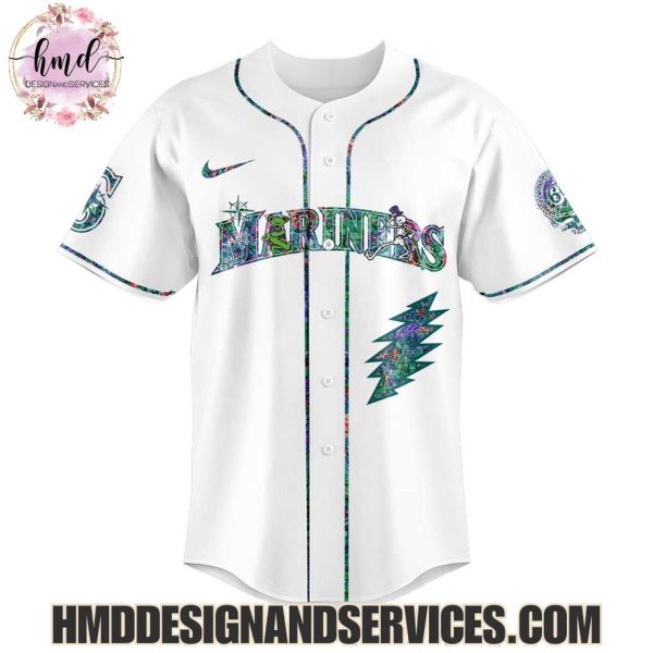 Seattle Mariners x Grateful Dead 2025 Custom Name Baseball Jersey