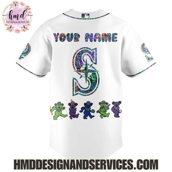 Seattle Mariners x Grateful Dead 2025 Custom Name Baseball Jersey