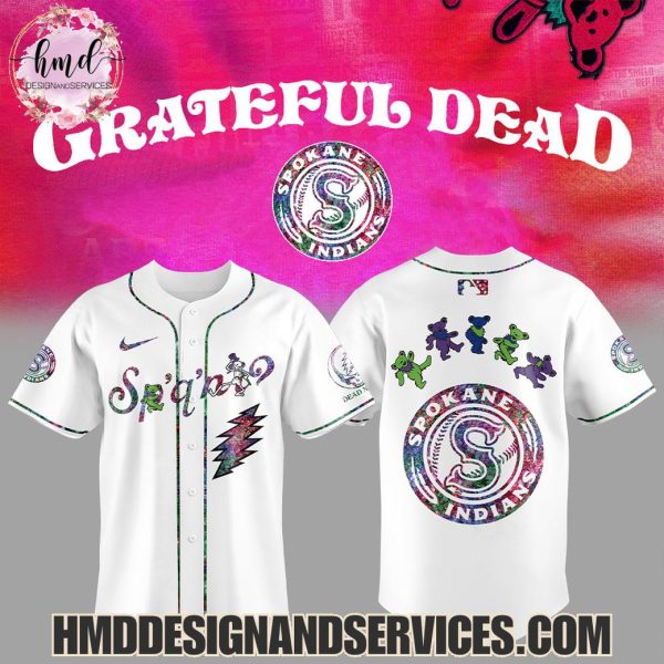 Spokane Indians x Grateful Dead 2025 Special Edition Baseball Jersey