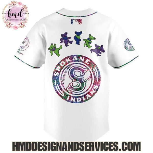 Spokane Indians x Grateful Dead 2025 Special Edition Baseball Jersey
